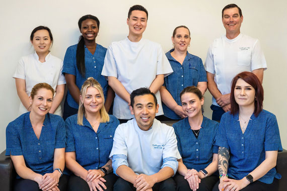 Group photo showing dental staff